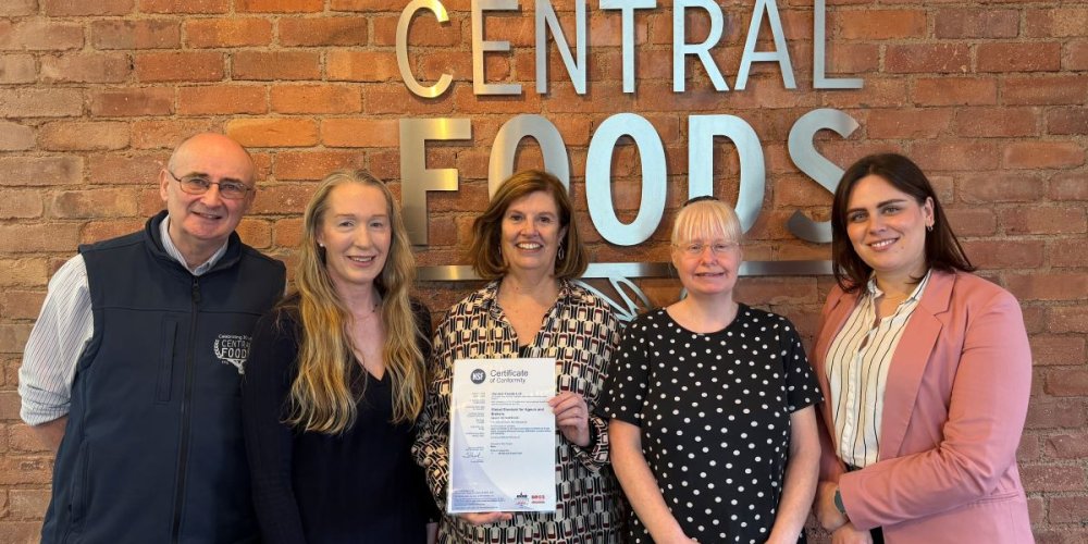 CENTRAL FOODS RENEWS BRCGS AA CERTIFICATION