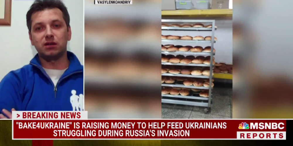 Bake4Ukraine creator appears on MSNBC news
